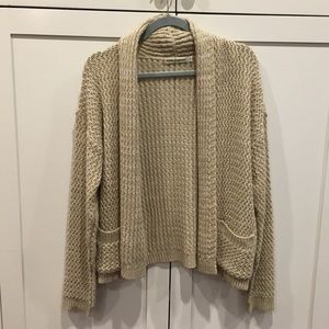 Oversized Cardigan Chunky Knit Oatmeal